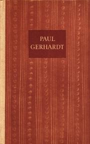 Cover of: Paul Gerhardt by Paul Gerhardt