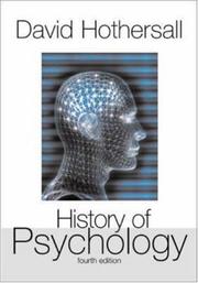 Cover of: History of psychology by David Hothersall