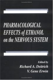 Cover of: Pharmacological effects of ethanol on the nervous system