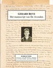 Cover of: Gerard Reve, het manuscript van De Avonden