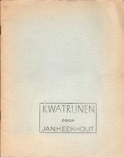 Cover of: Kwatrijnen