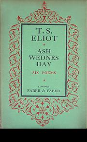 Ash-Wednesday by T. S. Eliot