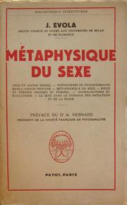 Métaphysique du sexe by Julius Evola