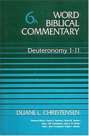 Cover of: Deuteronomy 1 (Word Biblical Commentary) by Nelson Reference