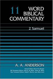 Cover of: Word Biblical Commentary Vol. 11, 2 Samuel  (anderson), 342pp by A. A. Anderson