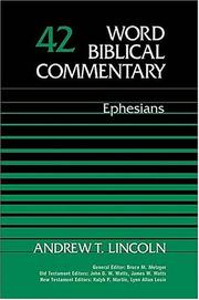 Cover of: Word Biblical Commentary Vol. 42, Ephesians