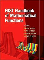 NIST Handbook of Mathematical Functions by National Institute of Standards and Technology (U.S.)