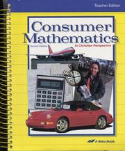 Cover of: Consumer Mathematics in Christian Perspective: teacher edition