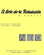 Cover of: El Arte de La Rotulacion by M. Bontce, M. Bontce