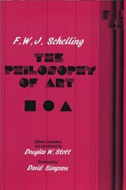 Cover of: The philosophy of art by Friedrich Wilhelm Joseph von Schelling