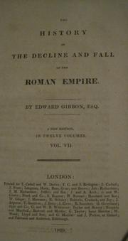 Cover of: The History of the Decline and Fall of the Roman Empire: A new edition in twelve volumes. Vol. VII