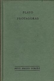 Cover of: Platonis Protagoras by Πλάτων