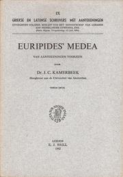 Cover of: Medea by van aantek. voorz. door J.C. Kamerbeek