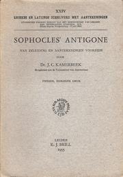 Cover of: Sophocles' Antigone by van inl. en aantek. voorz. door J.C. Kamerbeek