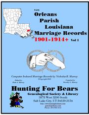 Cover of: 20th Century Orleans Par LA Marriages Vol 1 1901-1927 (20v) by managed by Dixie A Murray, dixie_murray@yahoo.com