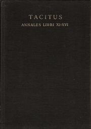Cover of: Annales: libri ab excessu Divi Augusti XI-XVI