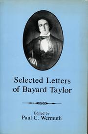 Cover of: Selected Letters of Bayard Taylor