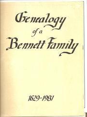 Geneology [sic] of a Bennett family by Marian Bennett Locke Dew