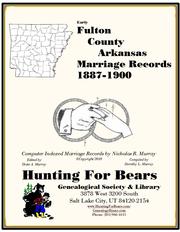 Cover of: Fulton Co AR Marriages 1887-1895 by 