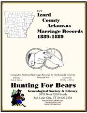 Cover of: Izard Co AR Marriages 1889 by Nicholas Russell Murray