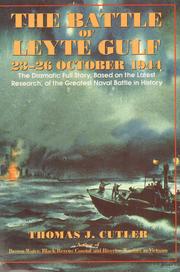 Cover of: The  Battle of Leyte Gulf, 23-26 October, 1944 by Thomas J. Cutler