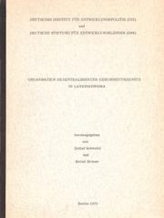Cover of: Organisation dezentralisierter Gesundheitsdienste in Lateinamerika by edited by Detlef Schwefel and Bernd  Breuer