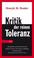 Cover of: Kritik der reinen Toleranz