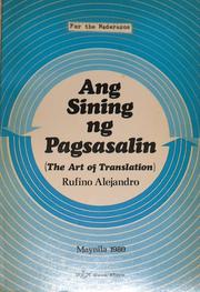 Cover of: Ang Sining ng Pagsasalin: The Art of Translation