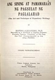 Cover of: Ang Sining At Pamamaraan Ng Pagsulat Ng Paglalahad by 