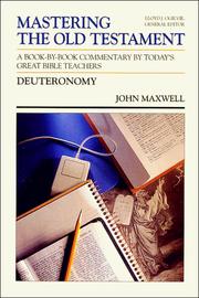 Cover of: Mastering the Old Testament/Deuteronomy: Deuteronomy (Mastering the Old Testament, Vol 5)