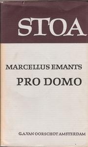 Cover of: Pro domo by Marcellus Emants