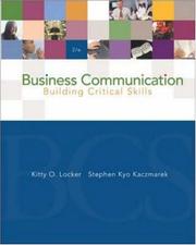 Cover of: Business Communication by Kitty Locker, Stephen Kyo Kaczmarek