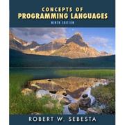 Cover of: Concept of programming languages