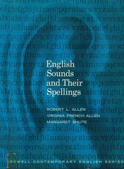 Cover of: English sounds and their spellings: a handbook for teachers and students