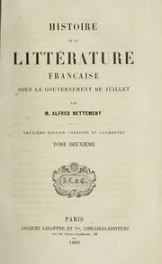 Cover of: Histoire de la littérature française sous le gouvernement de juillet