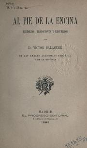 Cover of: Al pie de la encina by Víctor Balaguer