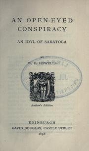 Cover of: An open-eyed conspiracy: an idyl of Saratoga