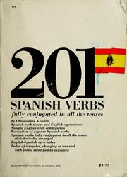 Cover of: 201 Spanish Verbs by Christopher Kendris