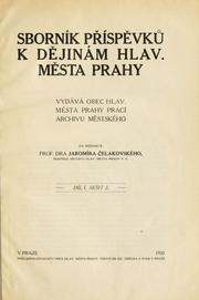 Cover of: Sborník píspvku k djinám Král. hlav. msta Prahy: Vydáva Obec král. halv. msta Prahy.