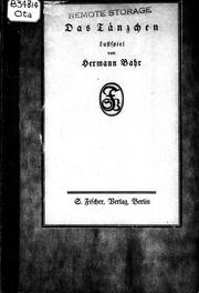 Cover of: Das Tänzchen: Lustspiel in drei Akten