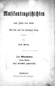 Cover of: Musikantengeschichten by Johanna Baltz