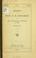 Cover of: Address of Hon. J. B. Foraker to the Constitutional convention of Ohio, March 14, 1912 ...