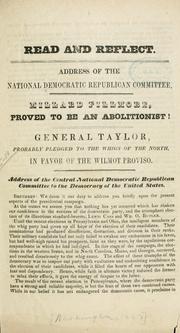 Cover of: Address of the National Democratic Republican committee.
