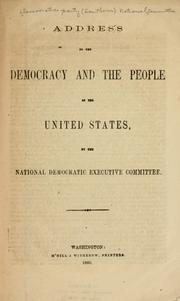 Cover of: Address to the Democracy and the people of the United States