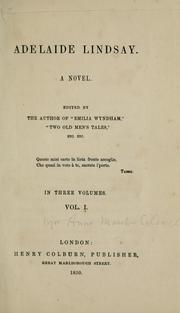 Cover of: Adelaide Lindsay: a novel
