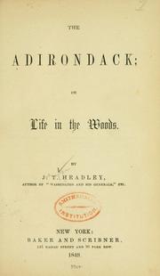 Cover of: The Adirondack by Joel Tyler Headley, Joel Tyler Headley