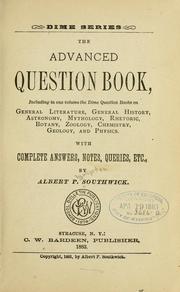 Cover of: The advanced question book | Albert Plympton Southwick