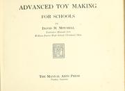 Cover of: Advanced toy making for schools by David M. Mitchell