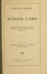 Cover of: Advance sheets of school laws by Ohio