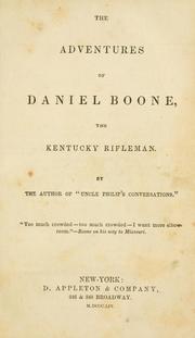 Cover of: The adventures of Daniel Boone by Philip Uncle